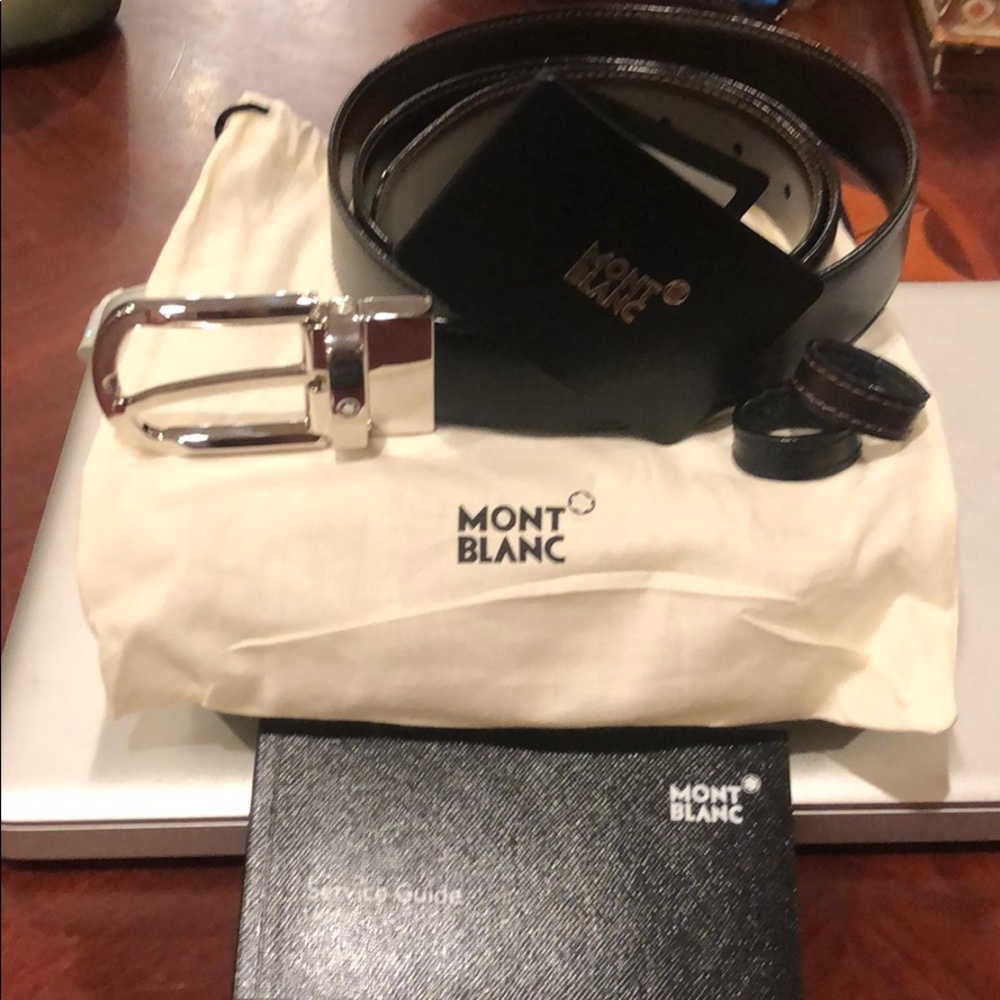 MontBlanc Leather belt Brand new with tags and box